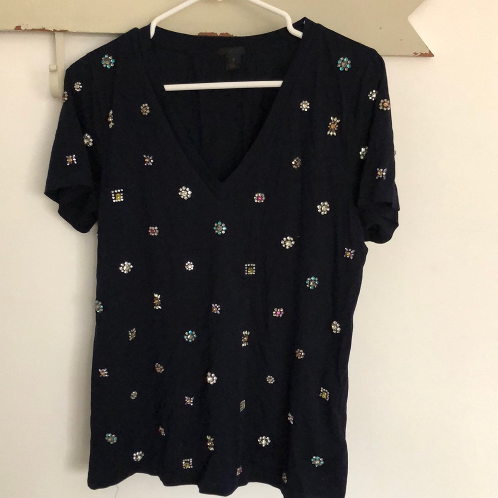 Navy V Neck JCrew jersey